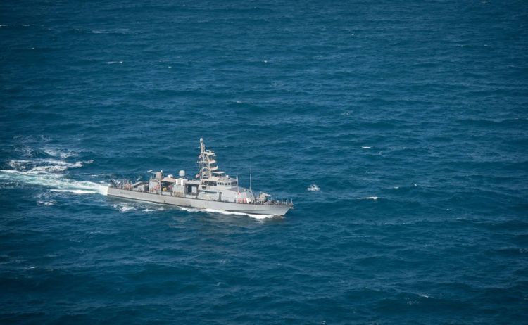 Une photographie obtenue le 25 août 2016 montre le navire américain USS Squall lors d'un exercice dans le Golfe persique le 14 janvier 2015 MC2 Anthony R. MARTINEZ (Navy Media Content Services/AFP/Archives)