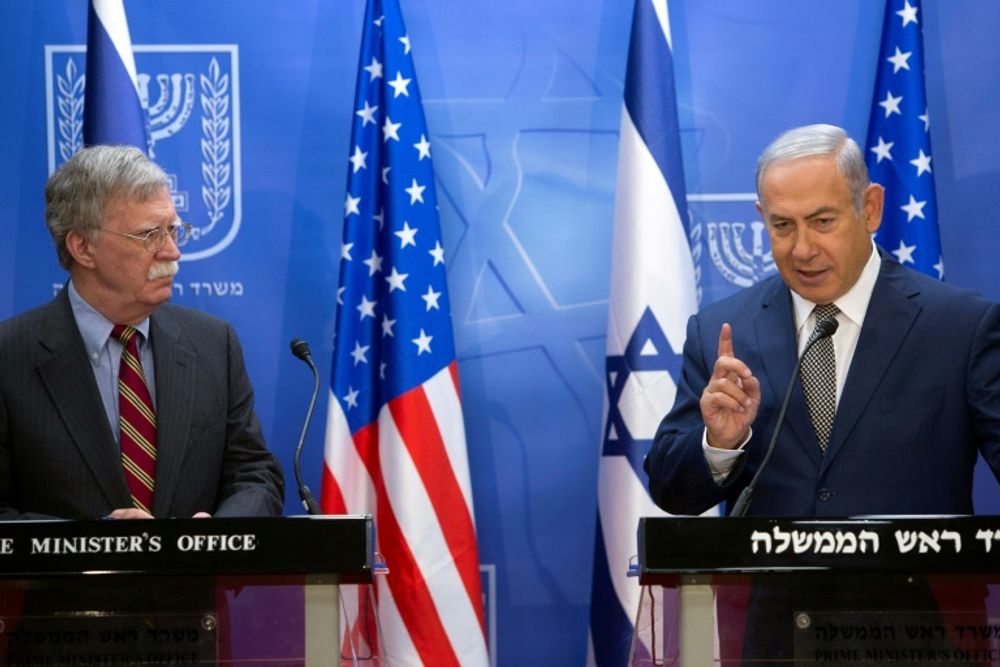 Israeli Prime Minister Benjamin Netanyahu and US National Security adviser John Bolton
