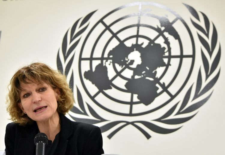 La rapporteure spéciale de l'ONU sur les exécutions extrajudiciaires Agnès Callamard, le 5 février 2018 à San Salvador