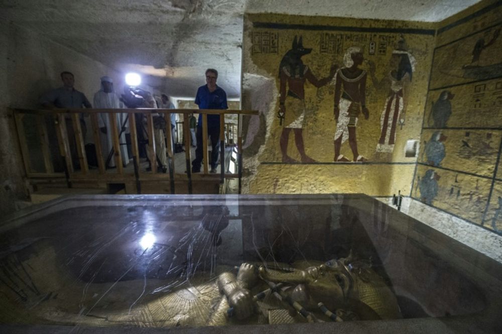 Le cercueil doré du pharaon Toutankhamon, à Louxor en Egypte, le 29 septembre 2015