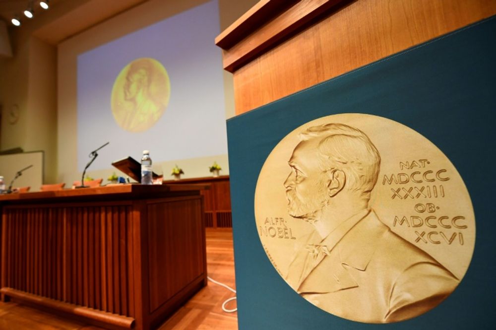 Une médaille d'Alfred Nobel, le 2 octobre 2017 à Stockholm