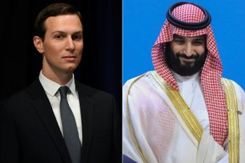 The US House Oversight Committee is investigating President Donald Trump's discussions on selling nuclear technology to Saudi Arabia, including a meeting between his son-in-law Jared Kushner (left) and Crown Prince Mohammed bin Salman