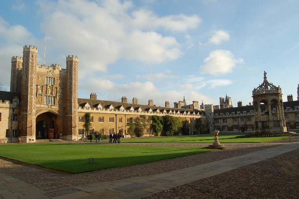 File photo shows the Great Court of Cambridge University's Trinity College