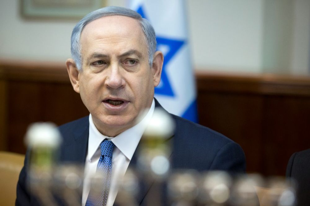 نتانياهو في الاجتماع الاسبوعي لحكومته في القدس في 6 كانون الاول/ديسمبر 2015