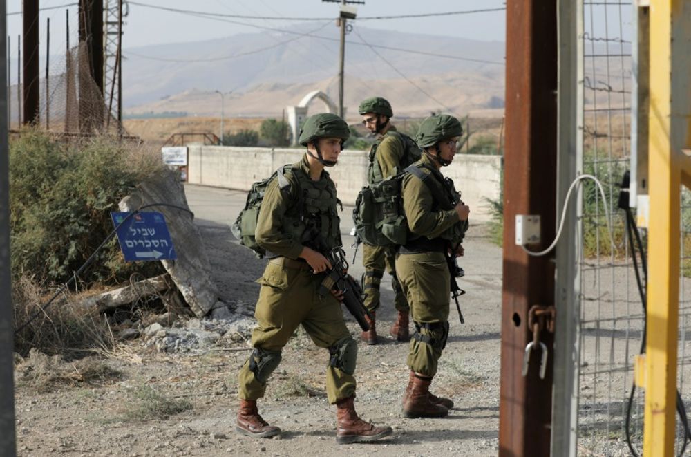 Illustration  -Des soldats israéliens patrouillent à la barrière de Baqoura dans la vallée du Jourdain, le 22 octobre 2018