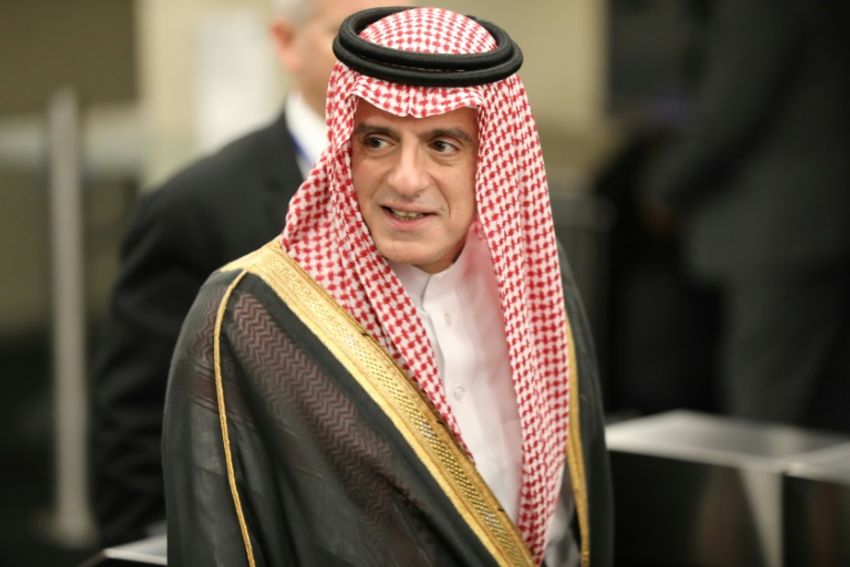 وزير الخارجية السعودي عادل الجبير لدى وصوله إلى اجتماعات الجمعية العمومية للأمم المتحدة في نيويورك في 25 أيلول/سبتمبر 2018.