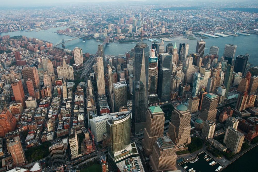 Vue aérienne de Manhattan, le 8 septembre 2016