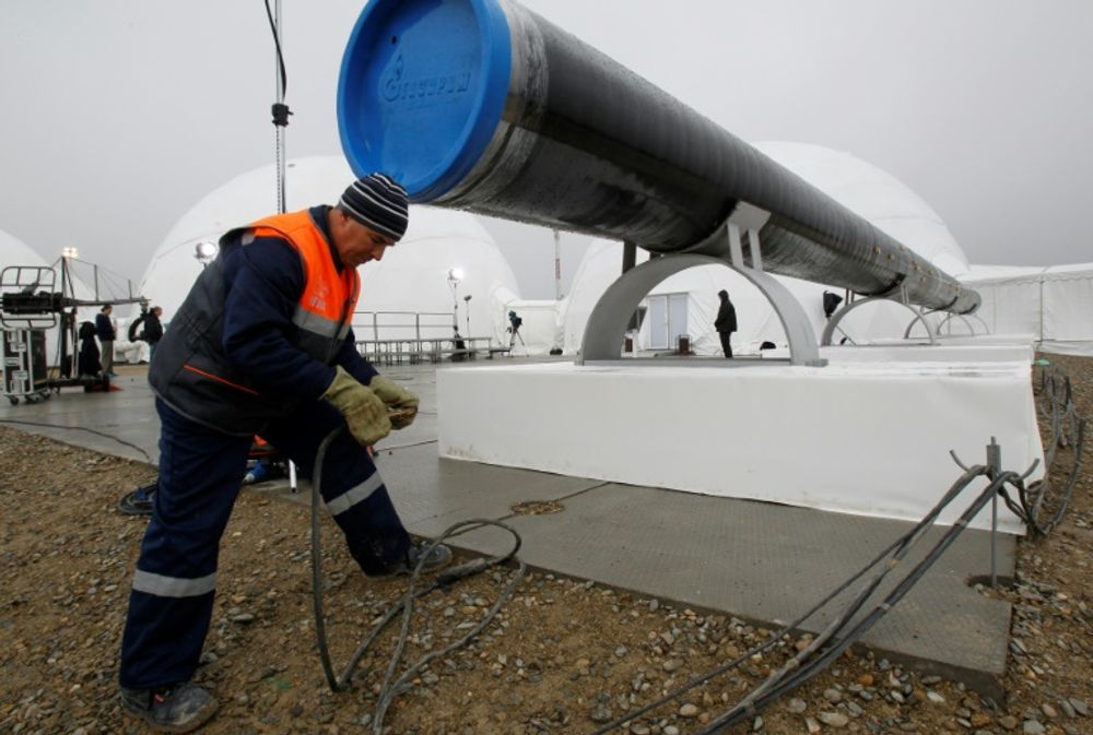 Construction d'un pipeline pour acheminer du gaz russe en Europe, à Anapa, en Russie, le 7 décembre 2012