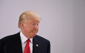 Le président américain Donald Trump, le 8 juillet 2017 à Hambourg en Allemagne