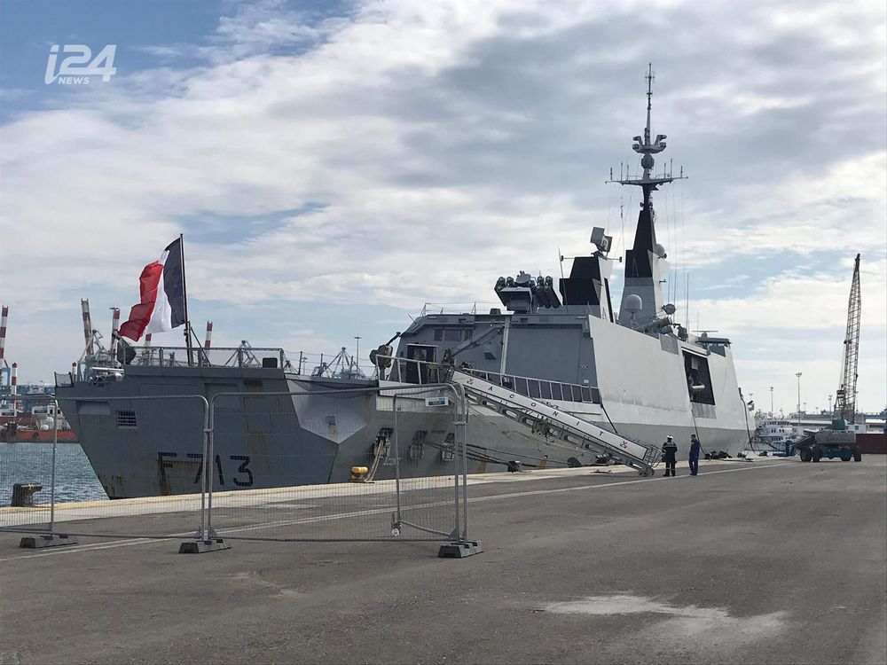 A French warship has been pictured by i24NEWS docked at the port of Haifa in Israel