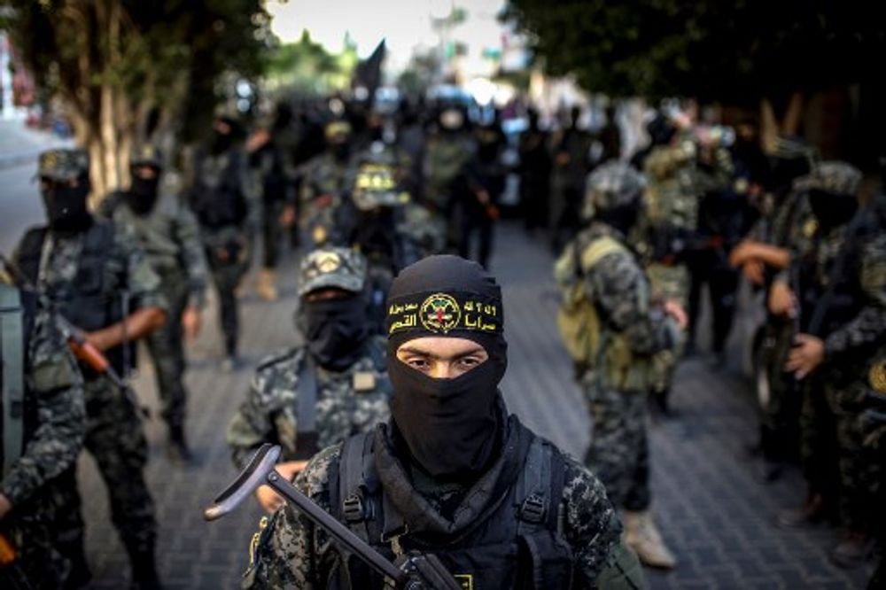 Des membres du Djihad islamique palestinien lors d'une parade militaire à Gaza, le 4 octobre 2018