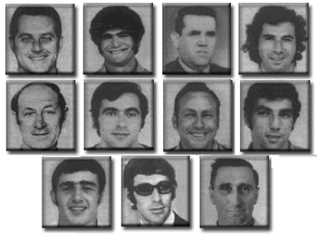Les 11 athlètes israéliens massacrés par les terroristes palestiniens durant les Jeux olympiques de Munich en 1972