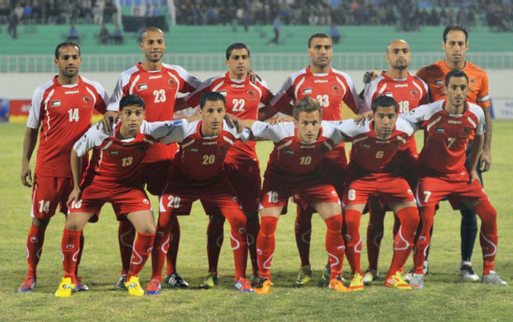 Les footballeurs palestiniens lors de la demi-finale de l’AFC Challenge Cup au Népal en 2012.