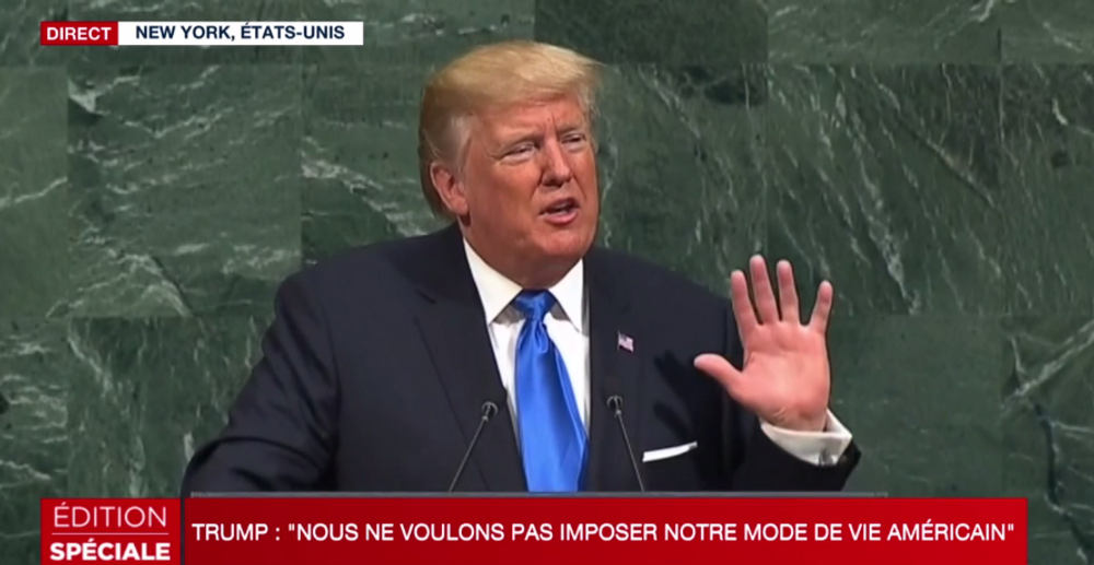 Donald Trump à l'ONU le 19.09.2017