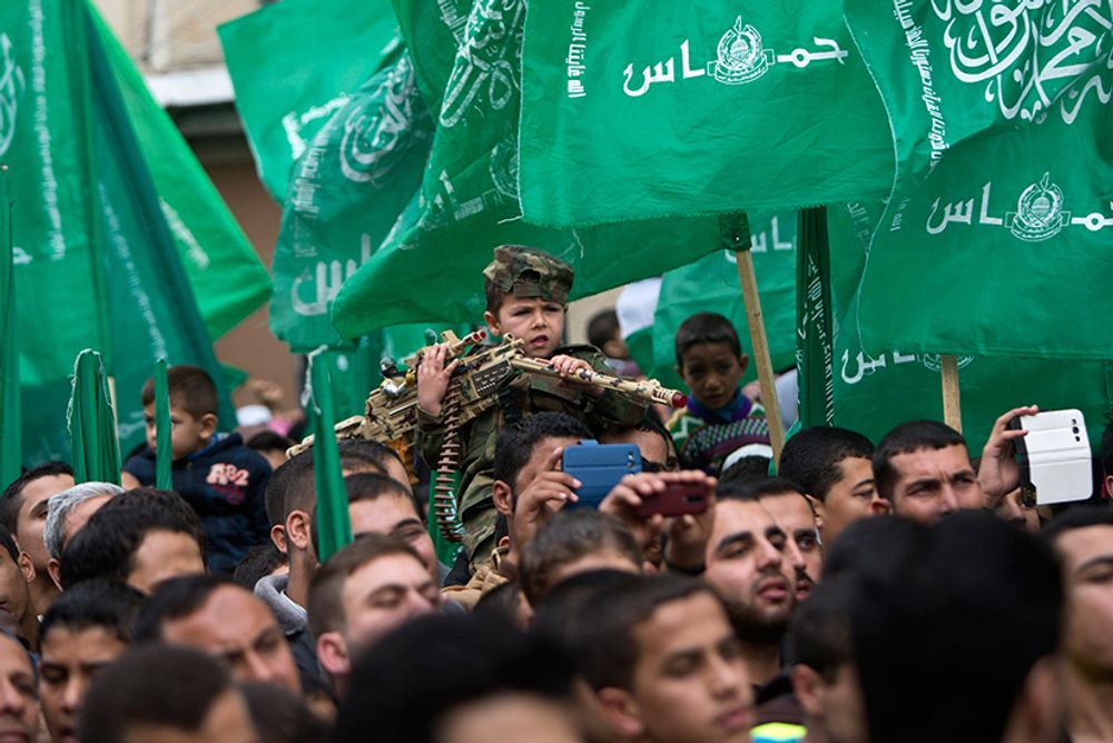 Many children took part in Hamas' rally