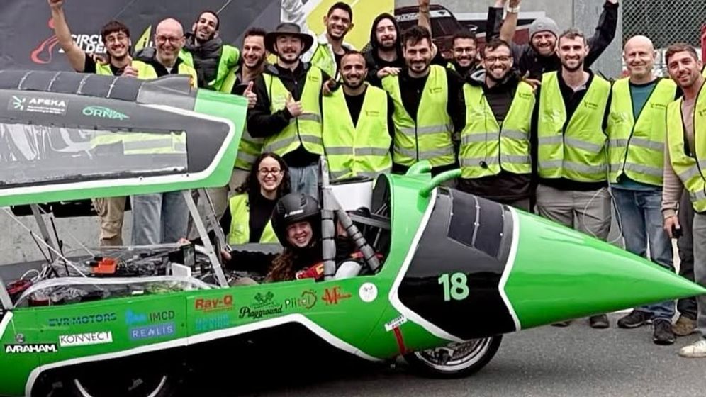 Afeka Academic College of Engineering in Tel Aviv Israeli representatives from Afeka University in the iLumen European Solar Challenge international solar car competition