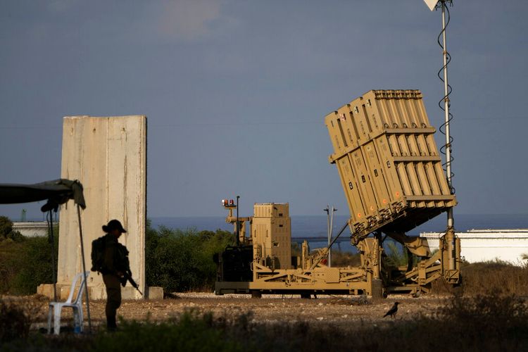 A battery of Israel's Iron Dome defense missile system in Ashkelon, southern Israel.