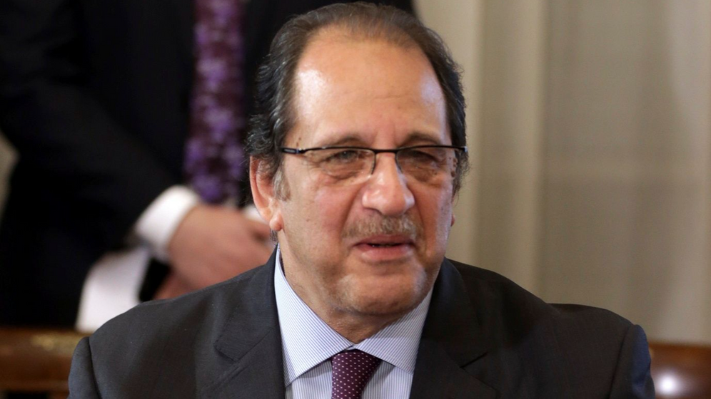 Khaled Elfiqi/Pool photo via AP Le chef du renseignement égyptien Abbas Kamel au palais Tahrir, au Caire, en Égypte.
