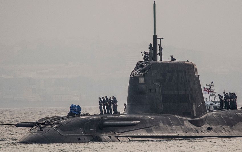 Wednesday July 20, 2016, British Royal Navy submarine HMS Ambush's arrives into the Naval Base at Gibraltar