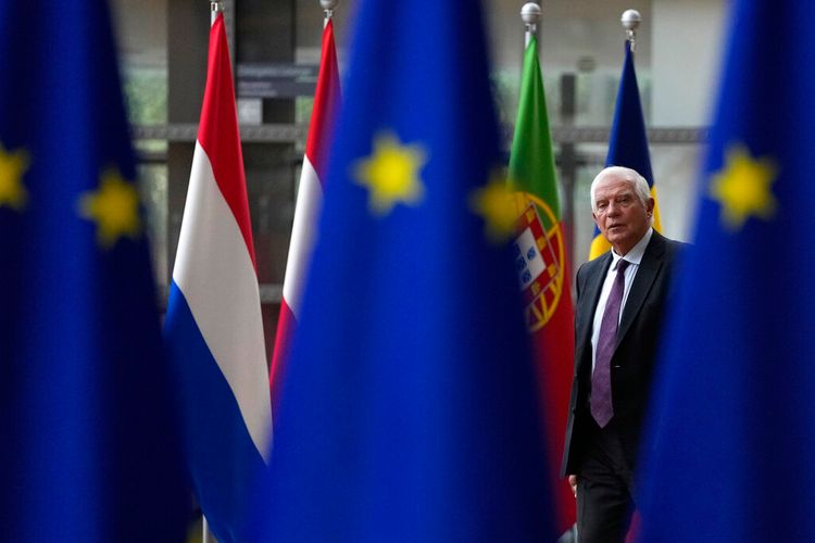 European Union foreign policy chief Josep Borrell arrives prior to the EU-Israel Association Council in Brussels, Belgium.