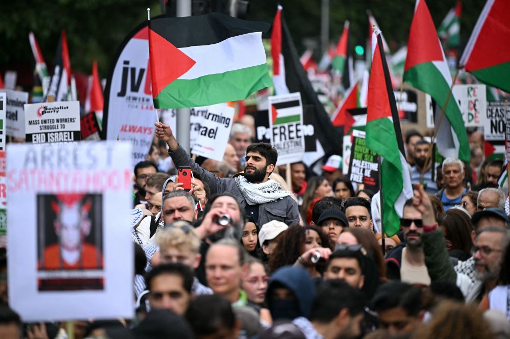 Manifestations pro-palestiniennes à Londres, image d'illustration