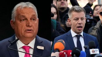 מימין: פטר מגיאר, משמאל: ויקטור אורבן