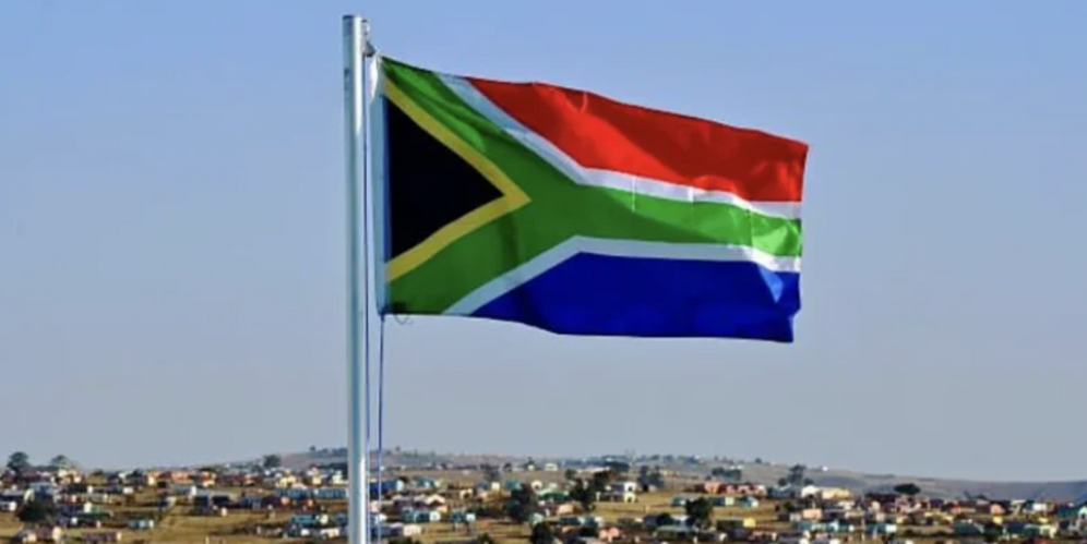 Un drapeau d'Afrique du Sud.