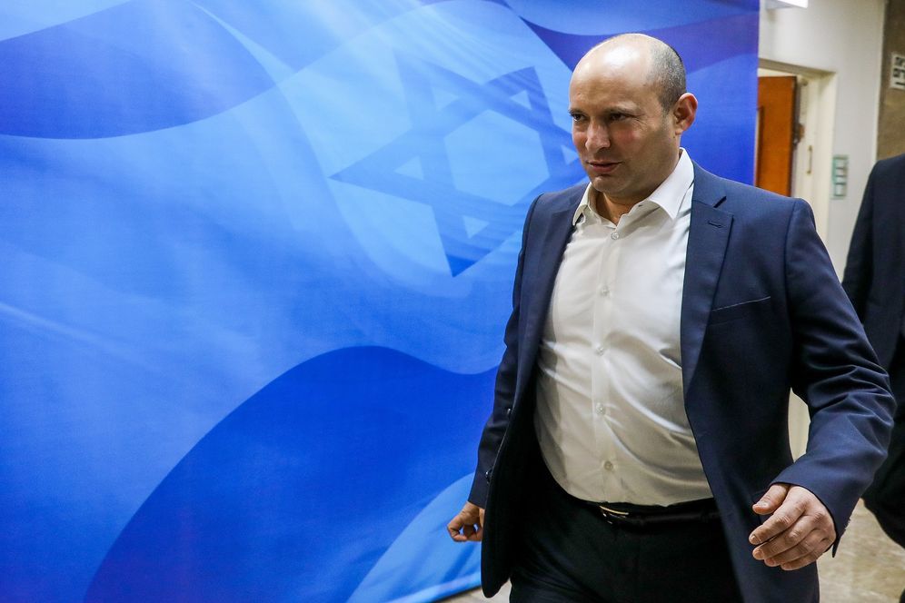 Pool via AFP / Marc Israel Sellem Archive - Naftali Bennett se rend à la réunion hebdomadaire du conseil des ministres, le 1er décembre 2019