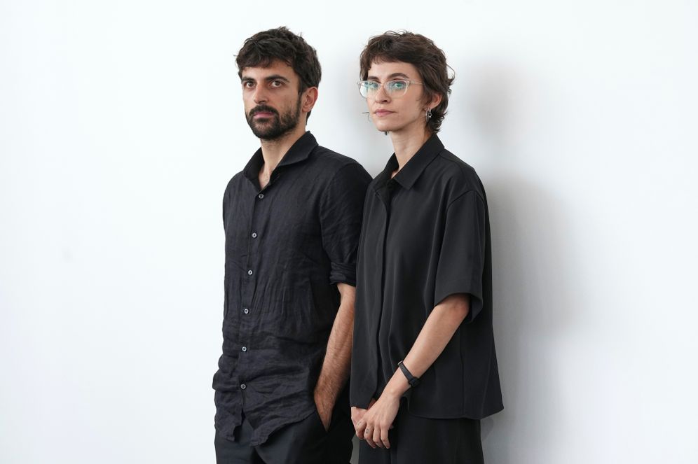 Scott A Garfitt/Invision/AP Directors Yuval Abraham, left, and Rachel Szor pose for photographers at the photo call for the film 'Naza' during the 83rd edition of the Venice Film Festival in Venice, Italy, on Thursday, Sept. 10, 2026.