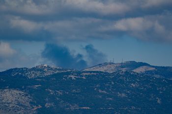 Smoke rises after an Israeli air strike in southern Lebanon, as it seen from the Israeli side of the border, March 10, 2024.
