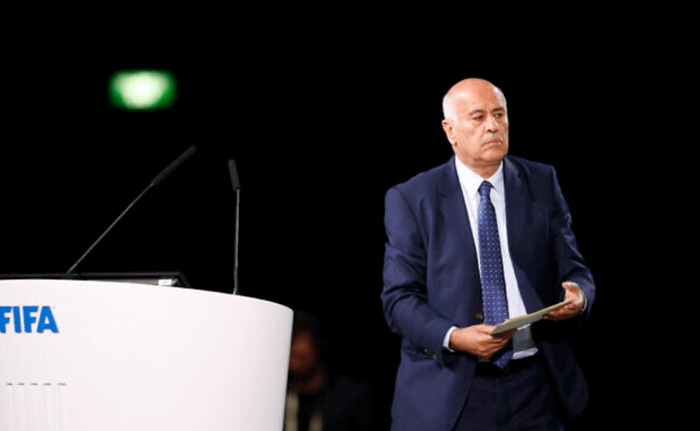 Jibril Rajoub, head of the Palestinian Football Association, at the 2018 World Cup in Russia 