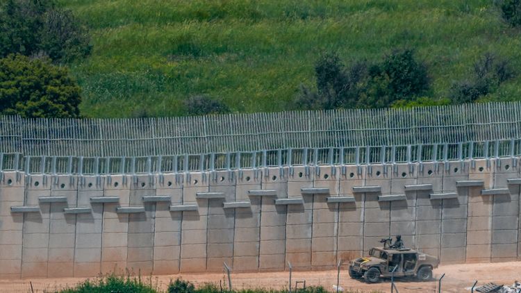 Israeli soldiers are seen on the Israeli border with Lebanon, May 2, 2026. 