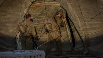 Israeli reserve soldiers at a military base in southern Israel, September 2, 2025. 
