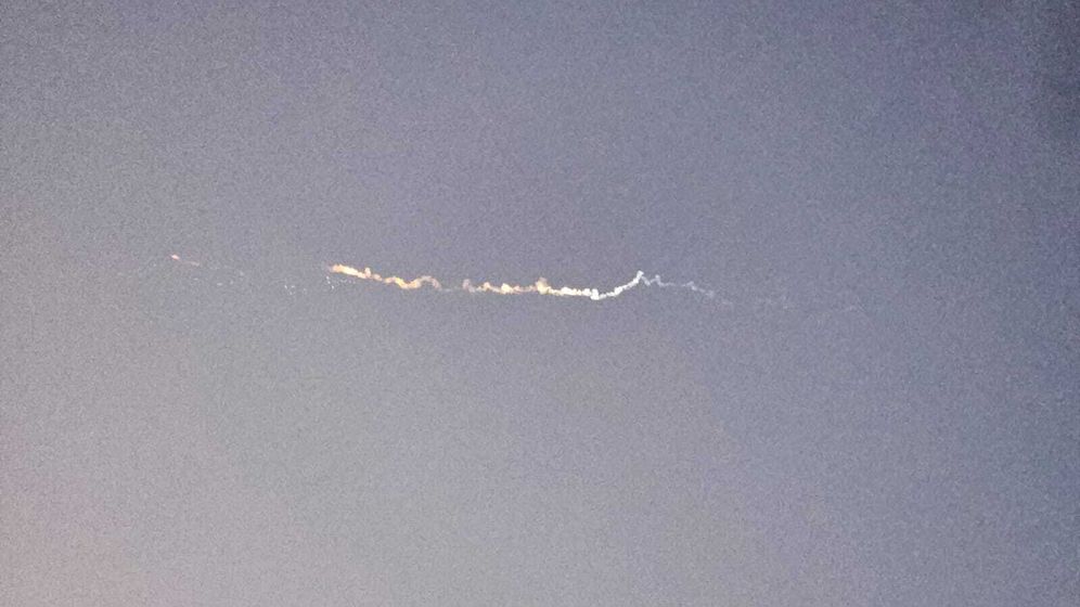 Interception of a Houthi missile over Israel