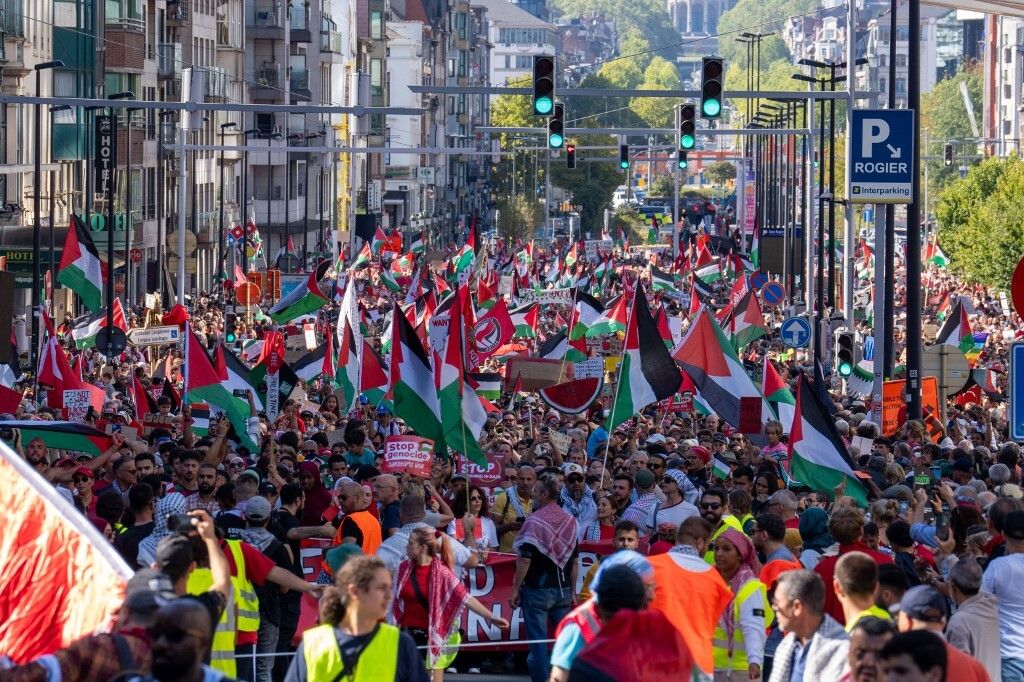 Bruxelles : des dizaines de milliers de personnes manifestent contre Israël