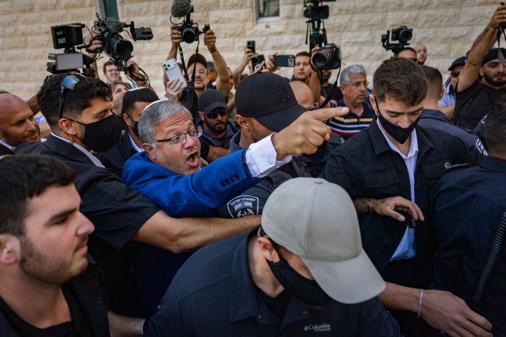 Photo by Yonatan Sindel/Flash90 National Security Minister and Otzma Yehudit party chairman Itamar Ben Gvir arrives at the Supreme Court in Jerusalem for a hearing on the Central Elections Committee’s decision to disqualify candidates and parties from running in the upcoming Knesset elections, October 1, 2026.