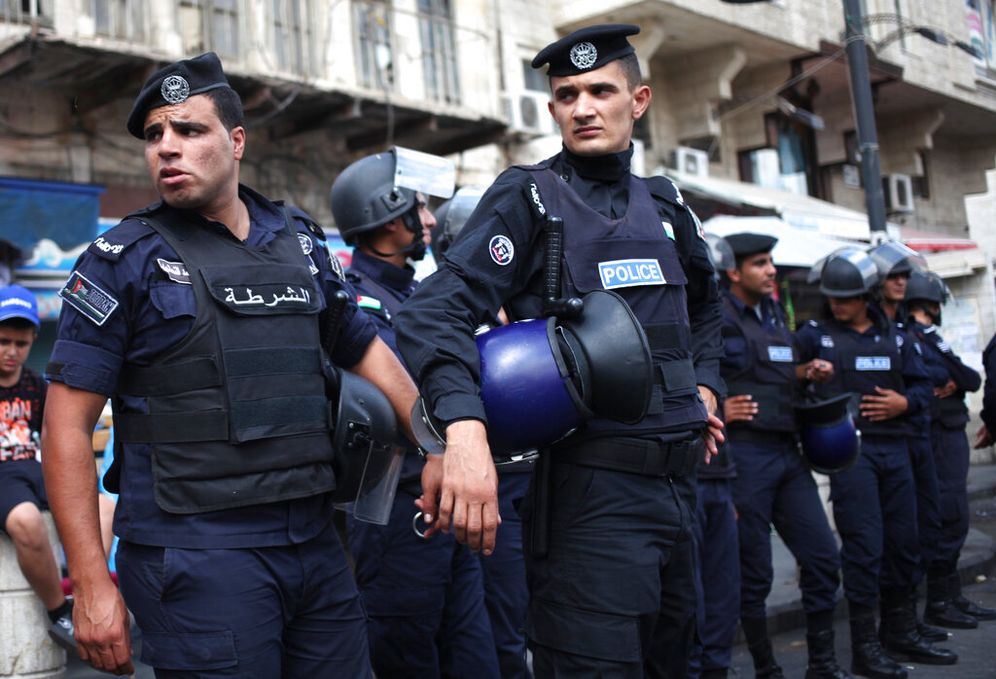 Illustration - police officers in Amman, Jordan.