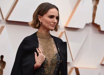 Natalie Portman arrives at the Oscars on Sunday, Feb. 9, 2020, at the Dolby Theatre in Los Angeles.
