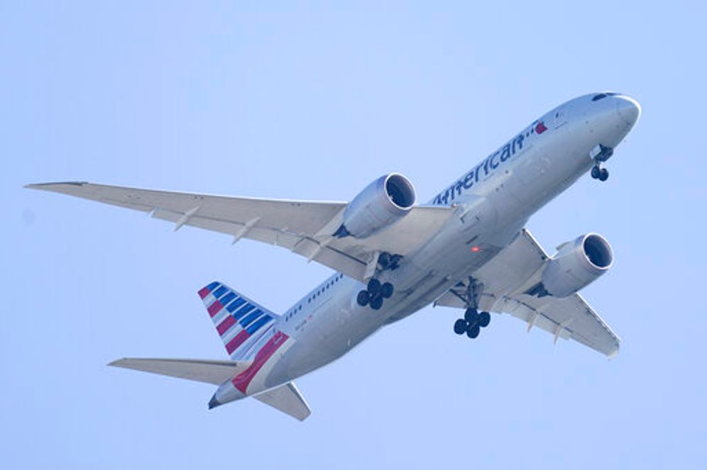 AP Photo/Matt Rourke An American Airlines aircraft flying over Gloster City, New Jersey approaches Philadelphia International Airport, Pennsylvania, October 22, 2021.