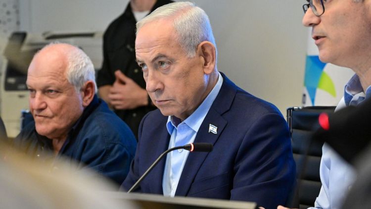 Benjamin Netanyahu alongside Health Minister Haim Katz and Health Ministry Director General Moshe Bar Siman Tov, March 9, 2026