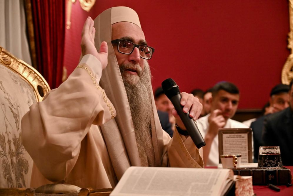 Le Rabbin Pinto au palais du Roi du Maroc