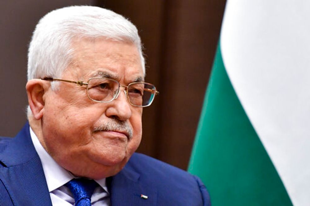 Palestinian President Mahmoud Abbas in the Black Sea resort of Sochi, Russia, November 23, 2021.