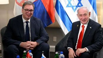 Benjamin Netanyahou et le président serbe, Aleksandar Vučić, à New York, le 25.09.2025