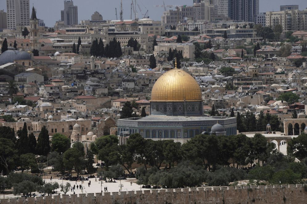 AP/Mahmoud Illean The Dome of the Rock Mosque in the Al-Aqsa Mosque Compound in the Old City of Jerusalem is seen from the Mount of Olives Friday, May 2, 2025.