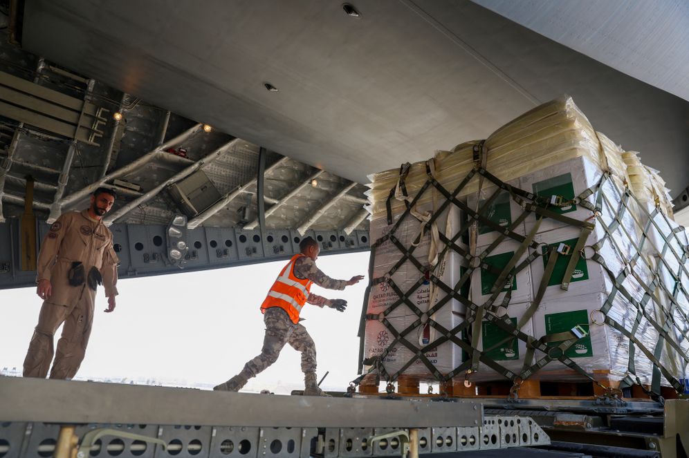 KARIM JAAFAR / AFP בסיס חיל האוויר האמריקאי אל-עודייד שבקטאר, ארכיון