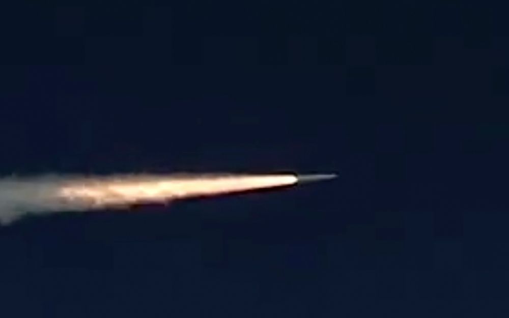 Un missile hypersonique russe Kinjal lors d'un test dans le sud de la Russie, le 11 mars 2018