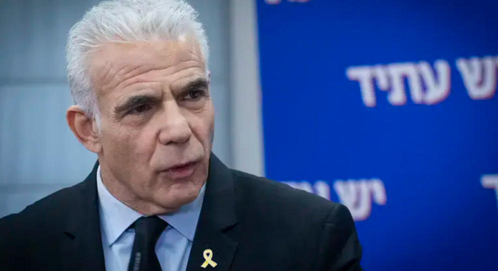 Le chef de l'opposition israélienne, Yaïr Lapid