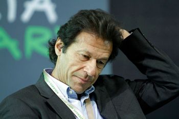 Former prime minister of Pakistan and founder of Tehriq-e-Insaf (PTI) party Imran Khan.