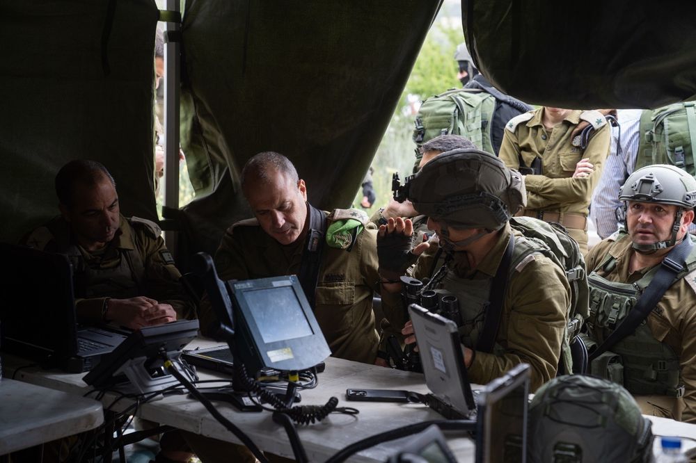 IDF at the scene of a shooting attack in Dolev settlement, West Bank.
