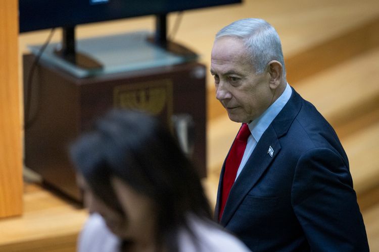Le Premier ministre Benjamin Netanyahou à la Knesset